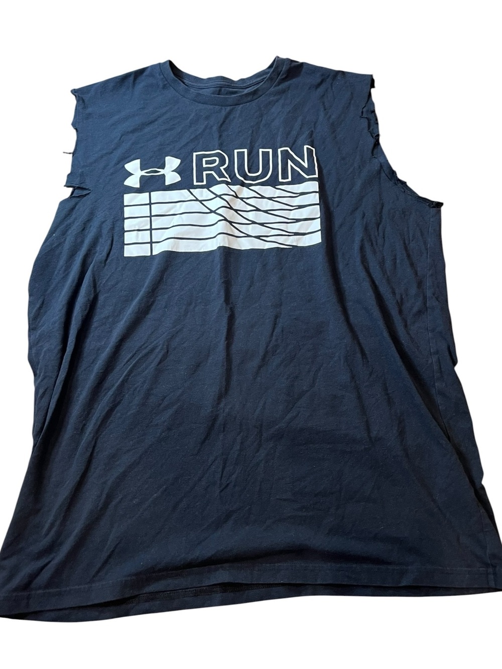 LG Black Tee with White Under Armour HeatGear Print
